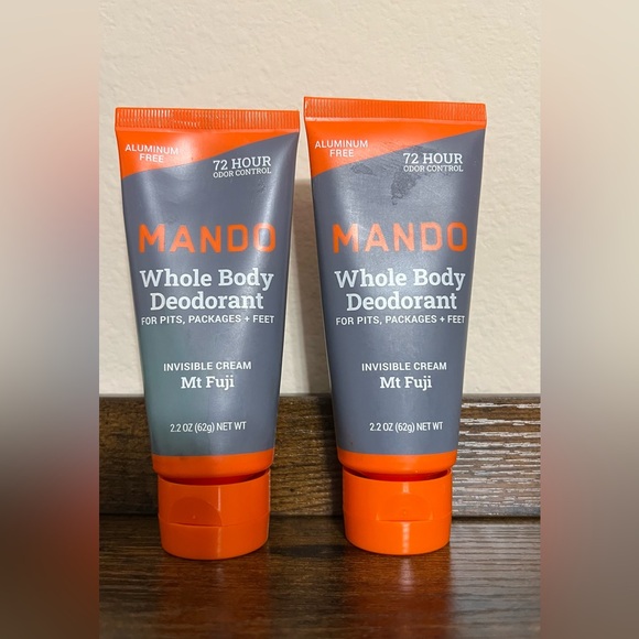Mando Whole Body Deodorant Invisible Cream Mt Fuji Scent 2.2oz Each Lot 2 NEW - Picture 1 of 2